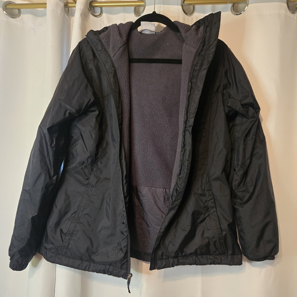 Columbia Black Jacket with Purple Interior